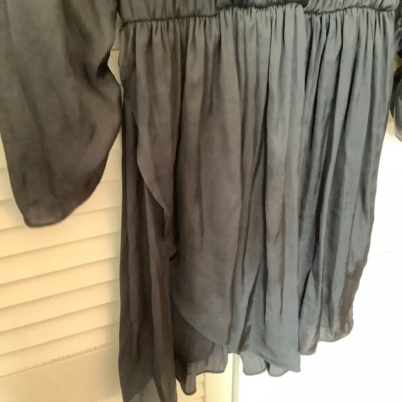 Zadig & Voltaire Reveal Satin Dress black long sleeve mini medium - Picture 3 of 11